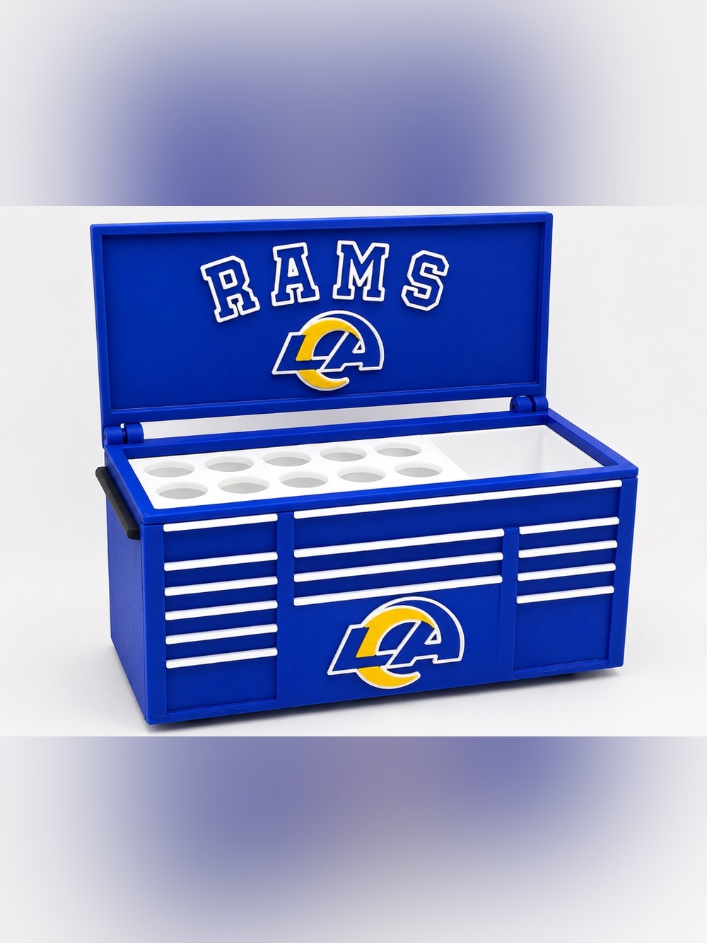 LA Rams Mini Toolbox Pen And Trinket Holder Desk Top Organizer